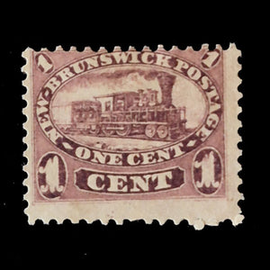 NEW BRUNSWICK 1860 1c PURPLE LOCOMOTIVE MH