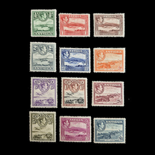 ANTIGUA 1938 KGVI SET (12) MH