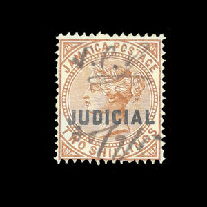 JAMAICA 1875 2/-BROWN  Q VIC OVERPRINTED 'JUDICIAL' FU