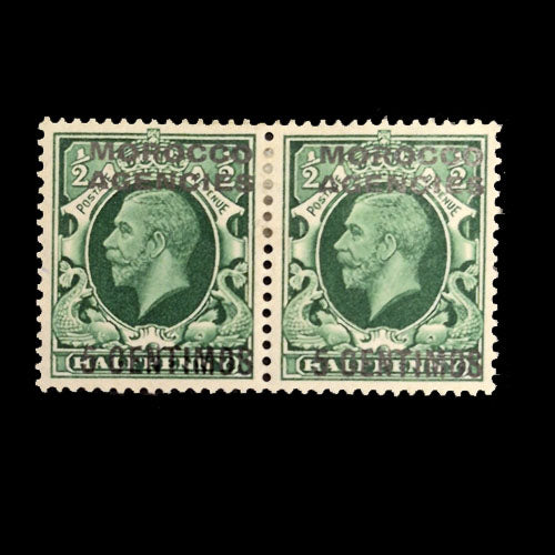 MOROCCO AGENCIES 1935 5c ON 1/2d GREEN KGV MH PR