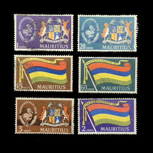 MAURITIUS 1968 INDEPENDENCE SET (6) FU