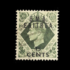 ERITREA 1948 75c ON 9d GREEN KGVI VFU