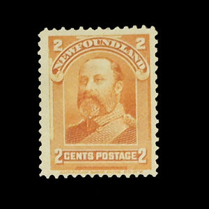 NEWFOUNDLAND 1897 2c ORANGE ROYAL FAMILY MH