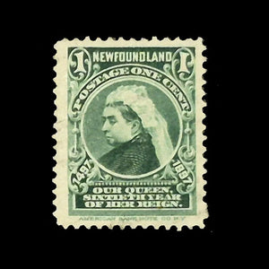 NEWFOUNDLAND 1897 1c GREEN Q VIC VFU