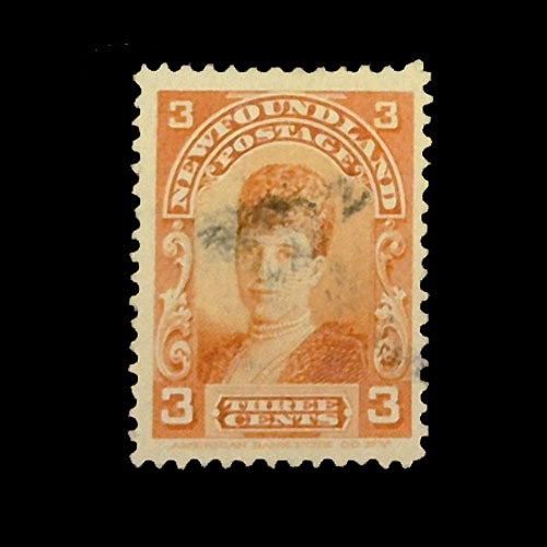 NEWFOUNDLAND 1897 3c ORANGE ROYAL FAMILY FU