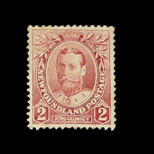 NEWFOUNDLAND 1911 2c RED KGV MH