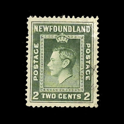 NEWFOUNDLAND 1938 2c DEEP GREEN KGVI VFU