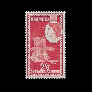 BERMUDA 1953 2/6d RED QEII/FORT MH