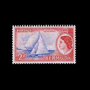 BERMUDA 1953 2d RED/BLUE QEII/VICTORY II MH