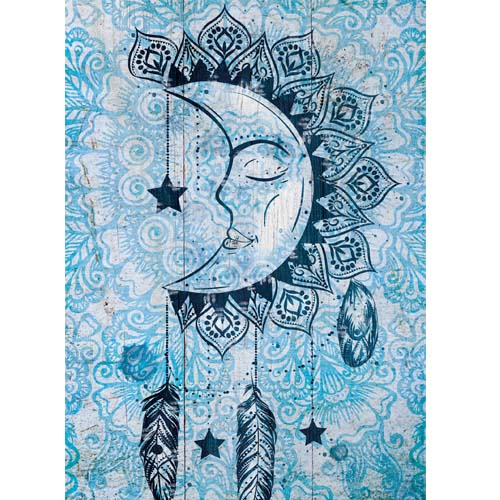 GREETING CARD Mandala Moon