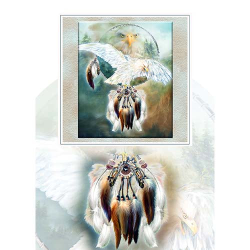 MAGNETIC INSPIRATIONS GREETING CARD White Eagle Dreams