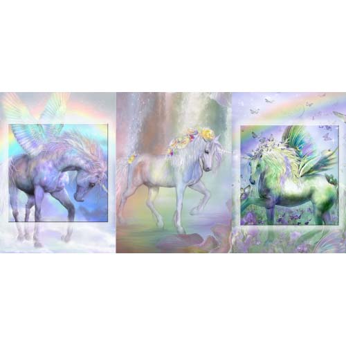 GREETING CARD TRI FOLD Unicorn Haven