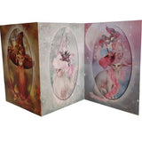 GREETING CARD TRI FOLD Fancy Hat Cats