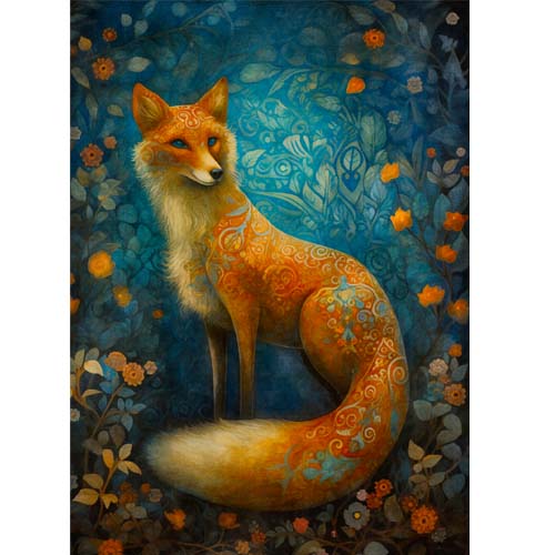 GREETING CARD Holy Forest Fox