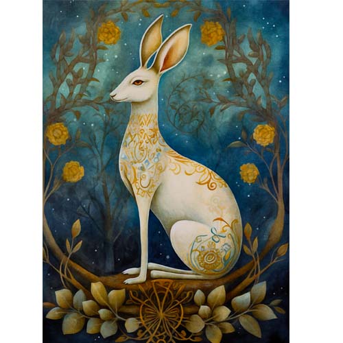 GREETING CARD Holy Forest Rabbit