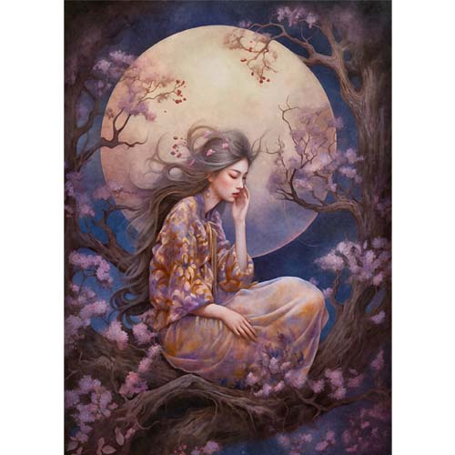 GREETING CARD Mauve Lady
