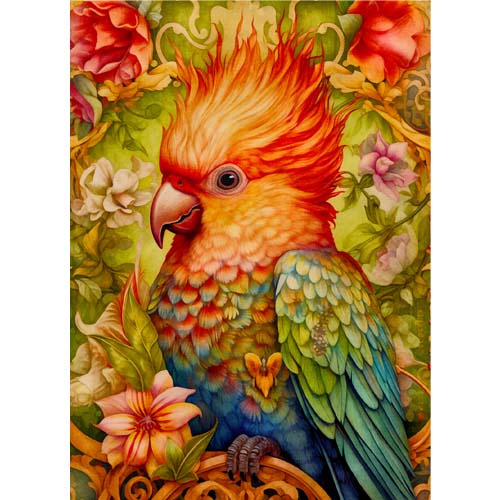 GREETING CARD Tropical Bird 1