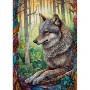 GREETING CARD Boho Wolf