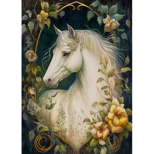 GREETING CARD White Horse