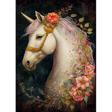 GREETING CARD Floral Horses 9