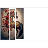 GREETING CARD Floral Horses 3