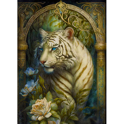 GREETING CARD White Tiger
