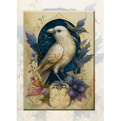 GREETING CARD White Raven