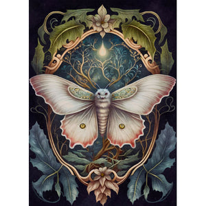 GREETING CARD White Moth