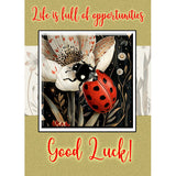 GREETING CARD Ladybird Luck