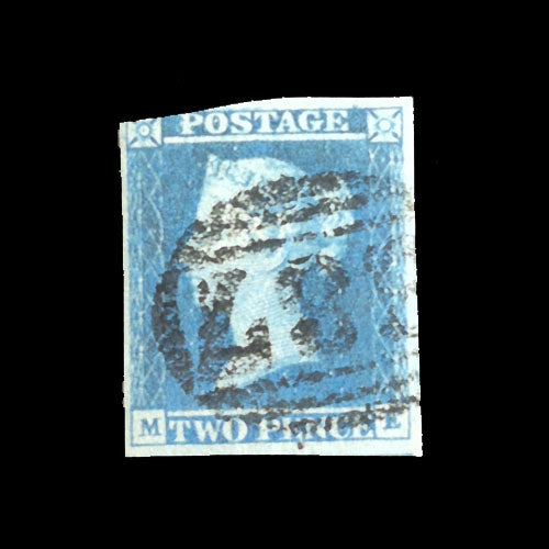 GREAT BRITAIN 1841 2d BLUE Q VIC USED