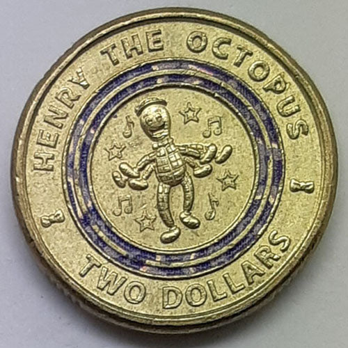 2021 $2 Australian coin-The Wiggles-Henry the Octopus