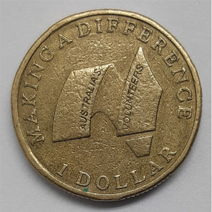 2003 1 dollar Australian coin Volunteers