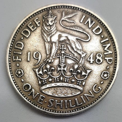 1948 GREAT BRITAIN 1 SHILLING SILVER GEORGE VI