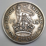 1948 GREAT BRITAIN 1 SHILLING SILVER GEORGE VI