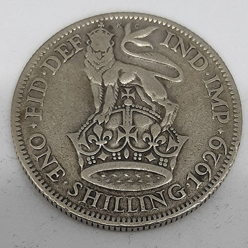 1929 GREAT BRITAIN 1 SHILLING SILVER GEORGE V