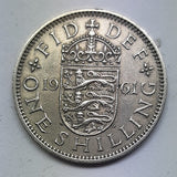 1961 GREAT BRITAIN 1 SHILLING SILVER QE11