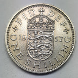 1957 GREAT BRITAIN 1 SHILLING SILVER QE11