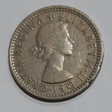 1956 GREAT BRITAIN SIX PENCE SILVER QE11