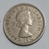 1965 GREAT BRITAIN SIX PENCE SILVER QE11