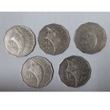 2000 50 Cent Australian coin Millenium 5 Assorted with double struck rims