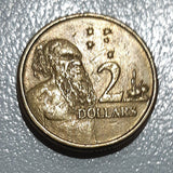 1995 $2 Australian coin-Lamination Peel Error