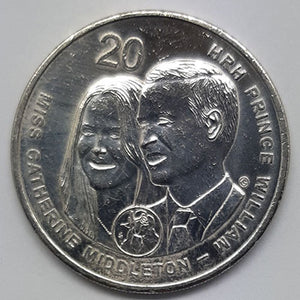 2011 20c Australian coin Royal Wedding of William and Kate