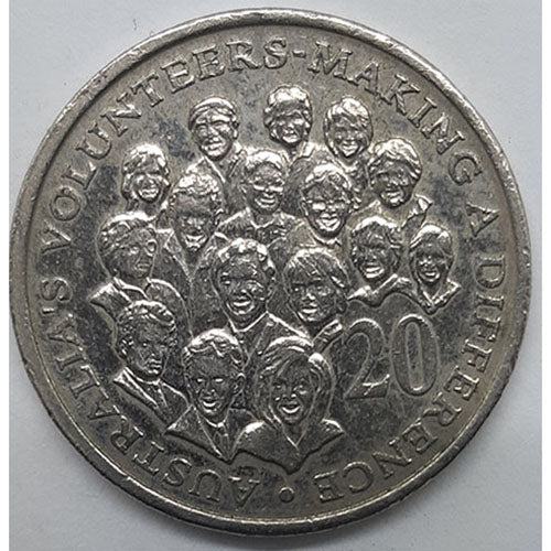 2003 20c Australian coin Volunteers