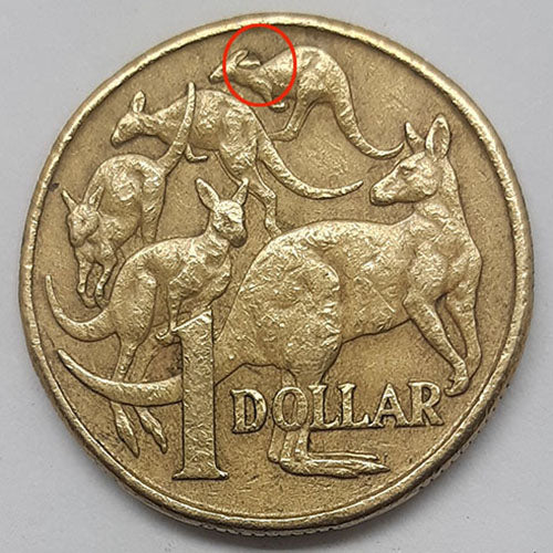 1994 1 dollar Australian coin Roo Cud Error