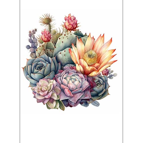 GREETING CARD Succulent 2