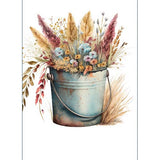 GREETING CARD Floral Bucket 6