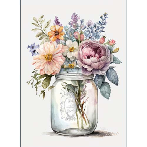 GREETING CARD Jar Bouquet 3