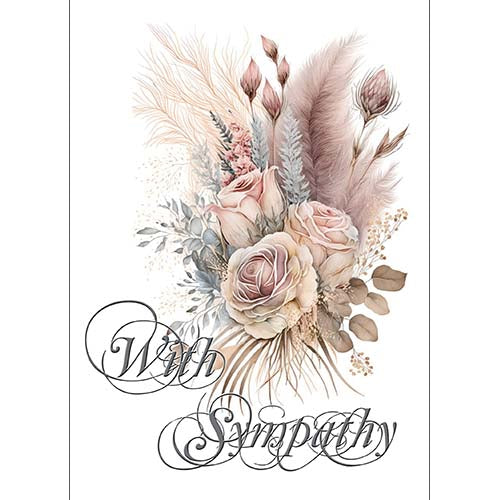 GREETING CARD Pampas Rose 2