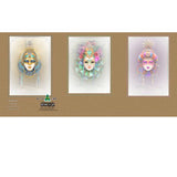 GREETING CARD TRI FOLD Masquerade