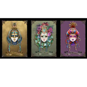 GREETING CARD TRI FOLD Masquerade